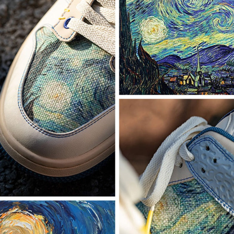 Van Gogh Starry Night Inspired Sneakers 