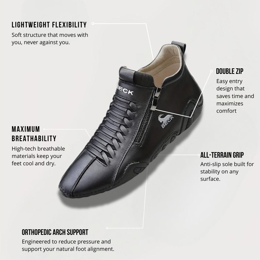 VogBeck 2.0 – Ademend Orthopedisch Schoenen met Dubbele Rits Comfort 