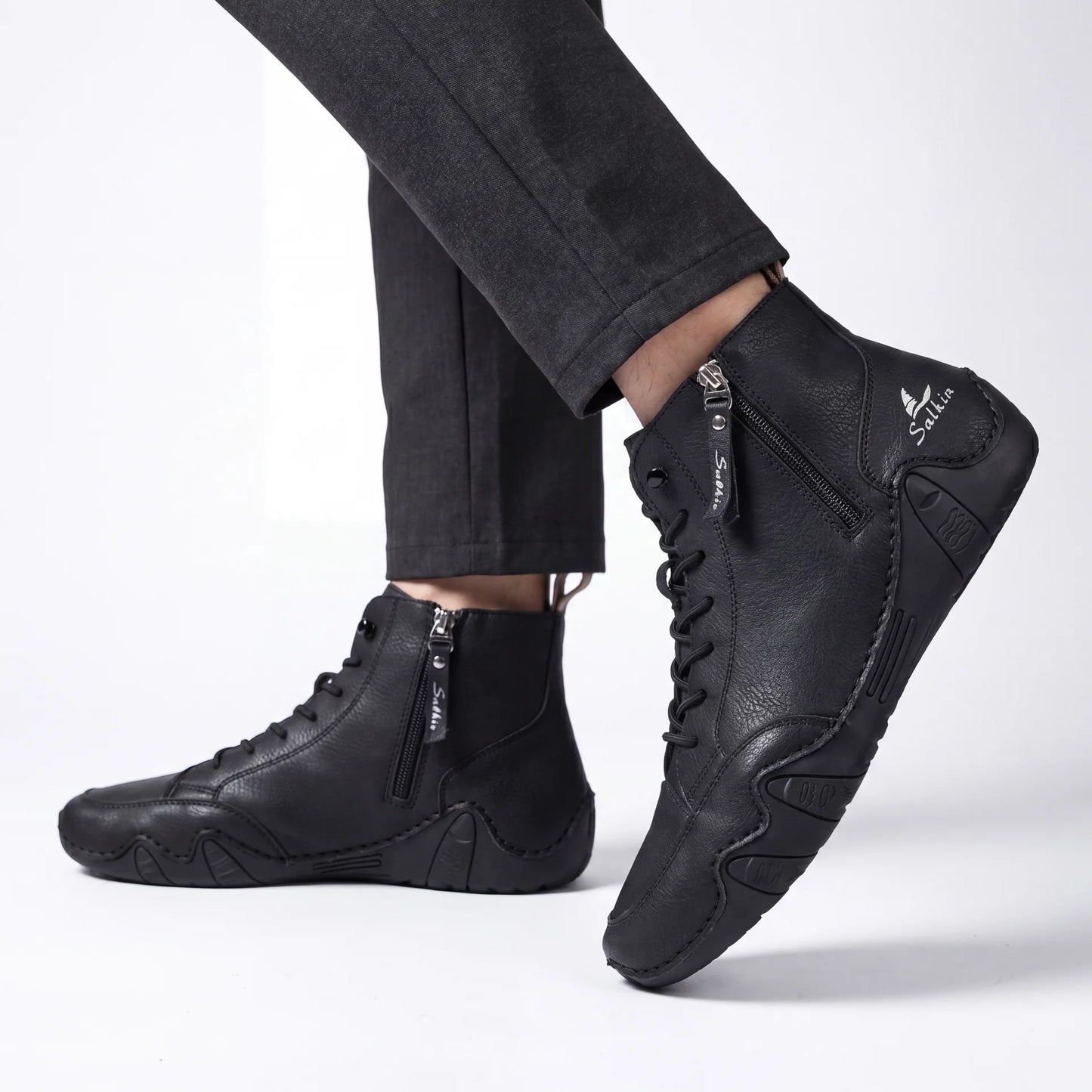 VogSalkin - Calçados com zíper express resistentes e duráveis 